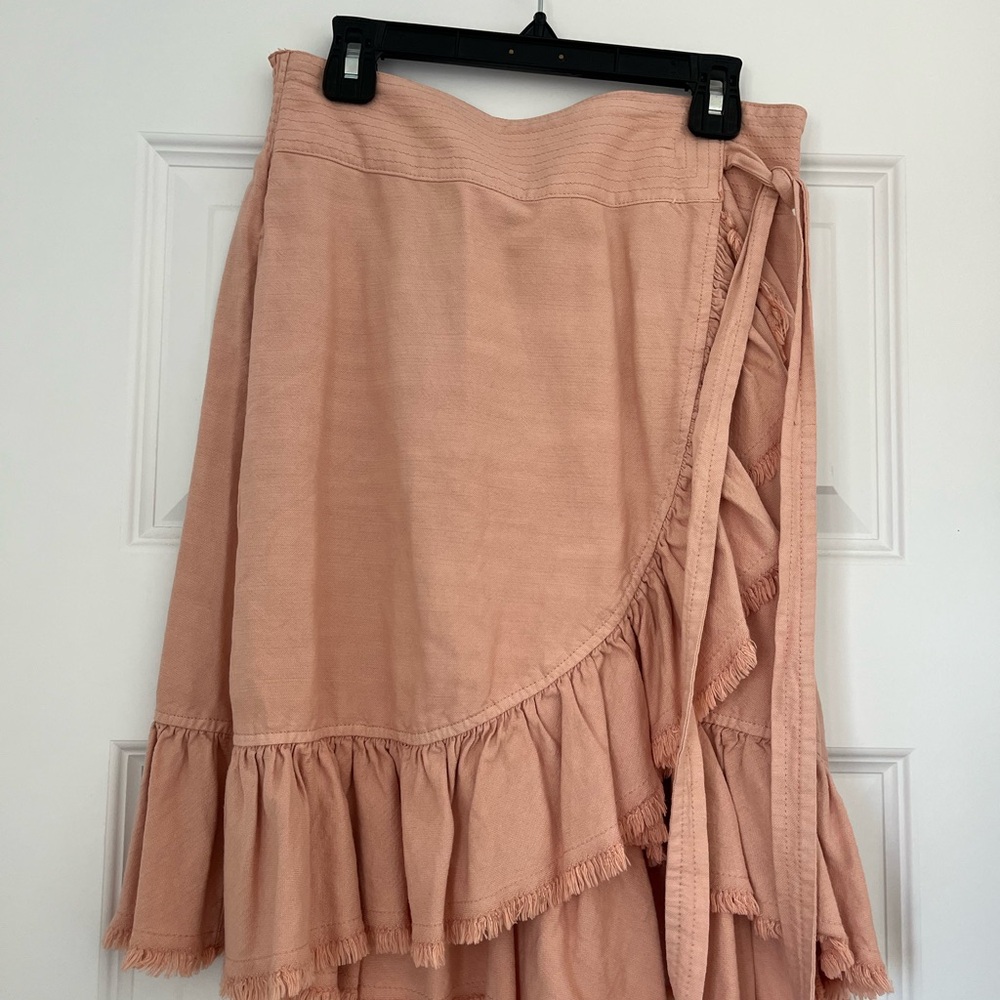 Pilcro Asymmetrical Peach Skirt